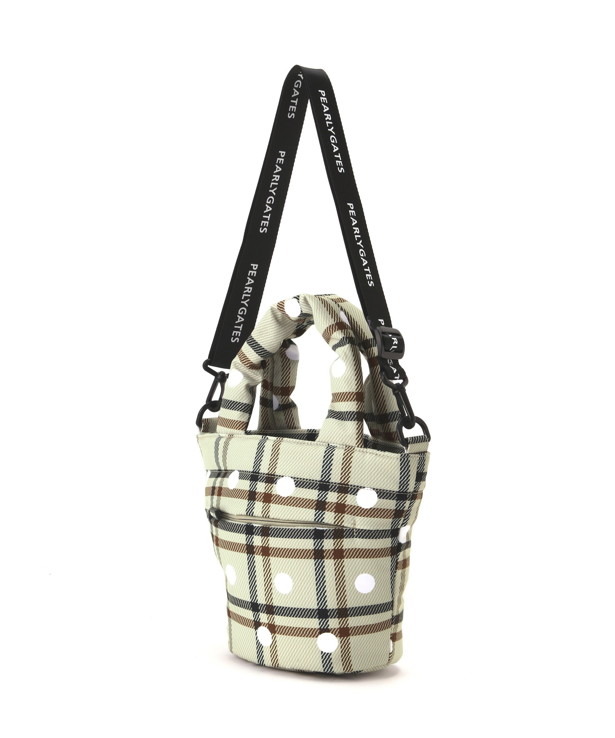 PEARLY GATES｜チェック×ドット柄中綿カートバッグ (UNISEX) | Rakuten