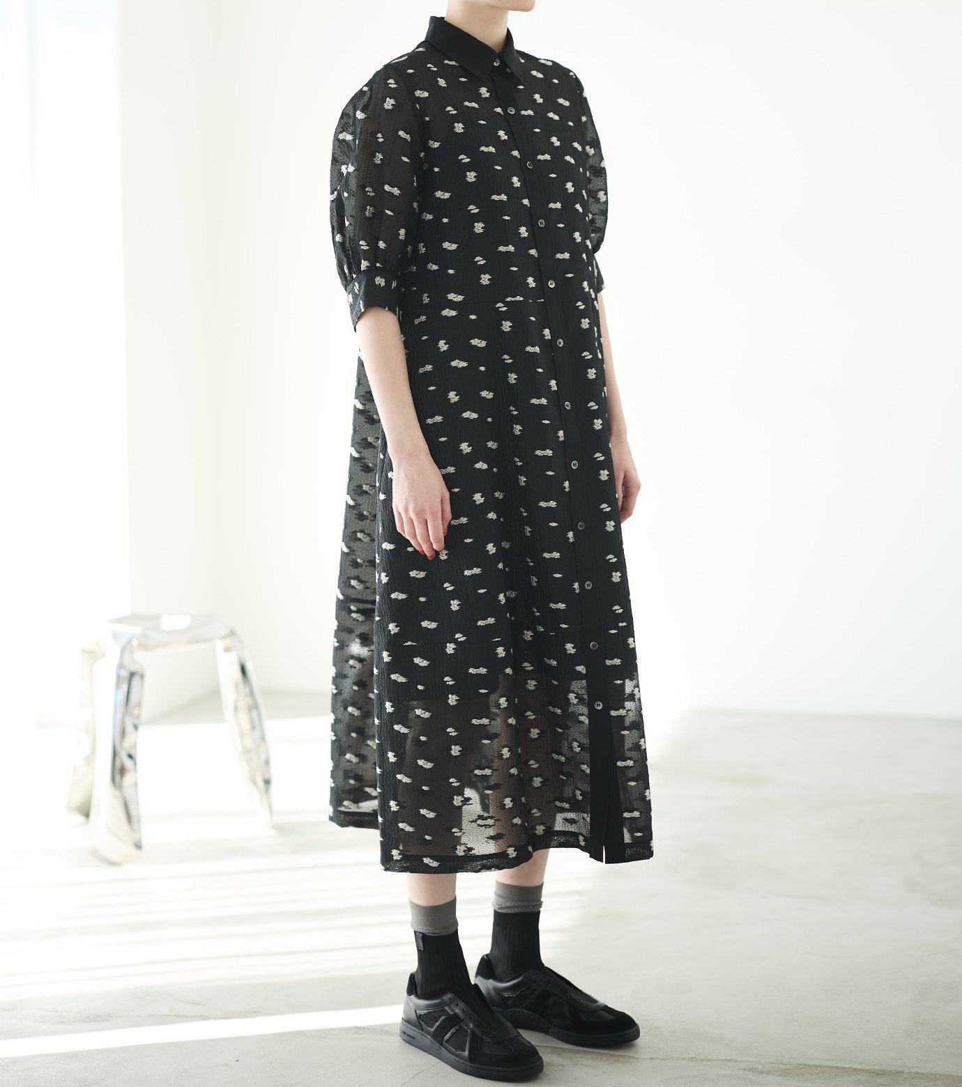 LE CIEL BLEU｜フラワージャカードドレス / Flower Jacquard Dress