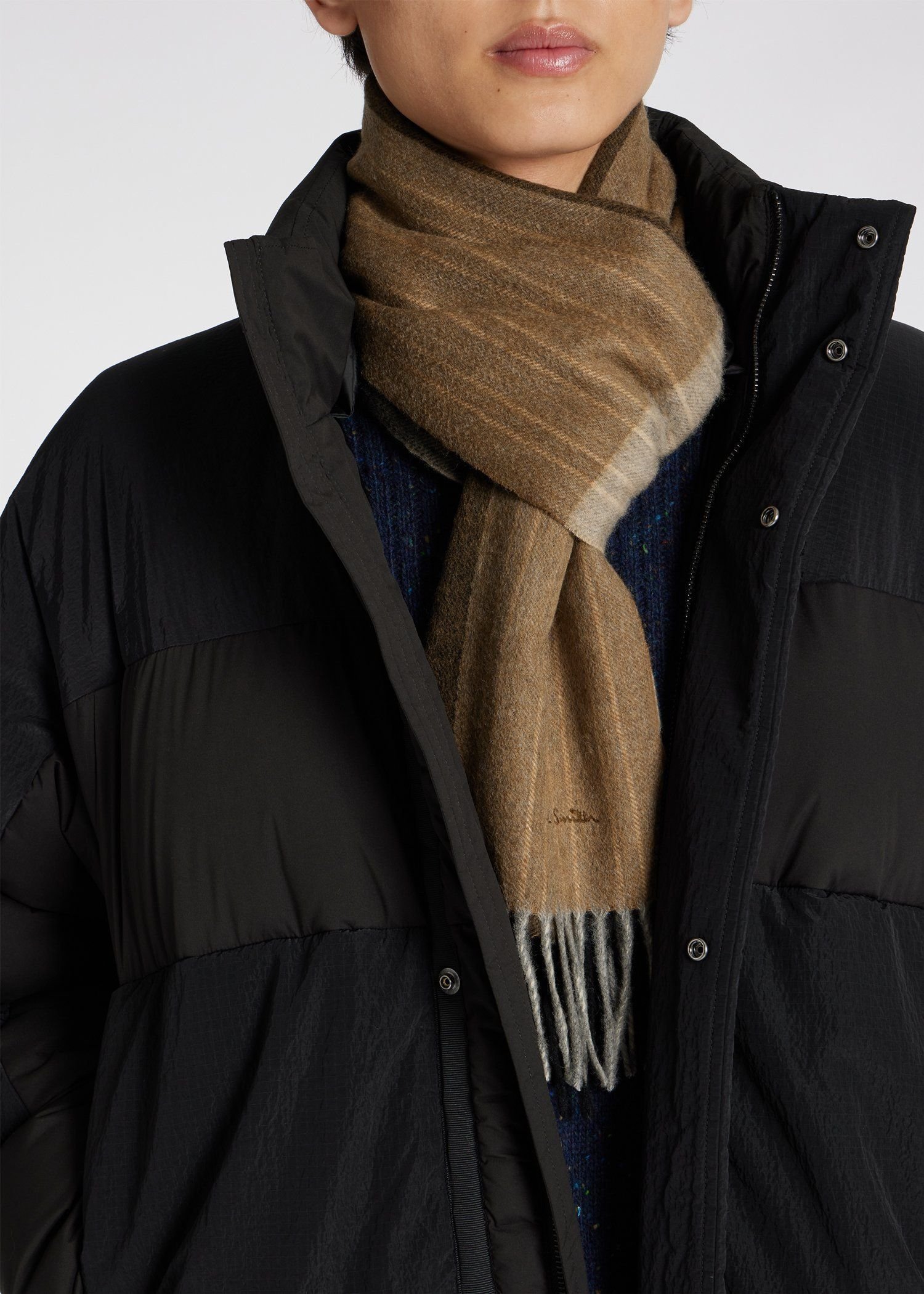 Paul Smith｜カラーブロッキング ストライプ カシミヤブレンド