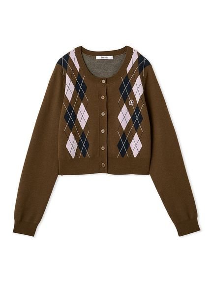 SNIDEL｜アーガイルカーディガン | Rakuten Fashion(楽天ファッション