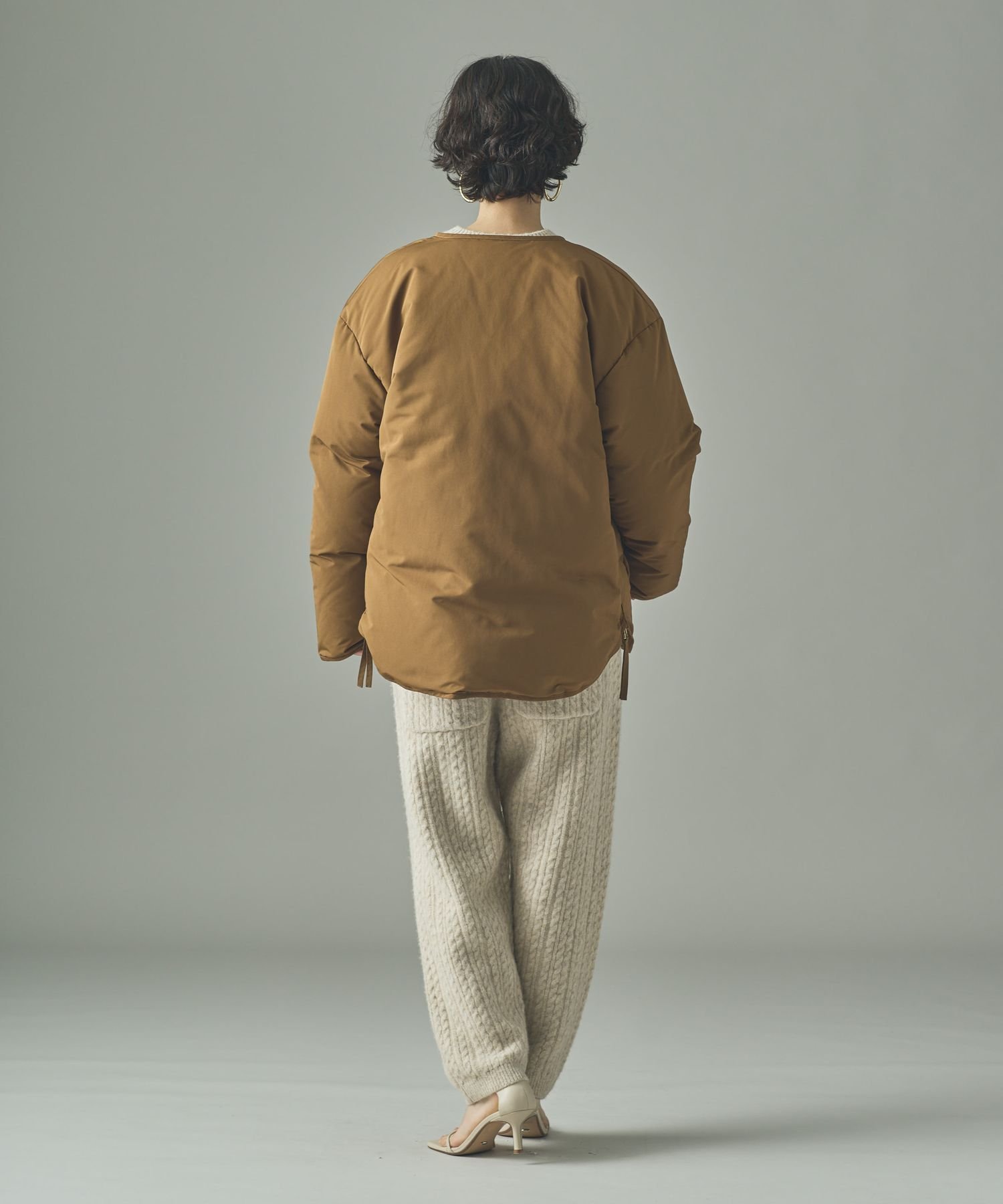 Curensology｜サイドジップノーカラーダウンジャケット | Rakuten