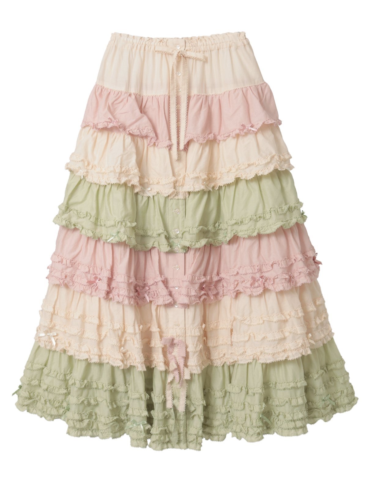 PINK HOUSE｜配色フリルスカート | Rakuten Fashion(楽天ファッション