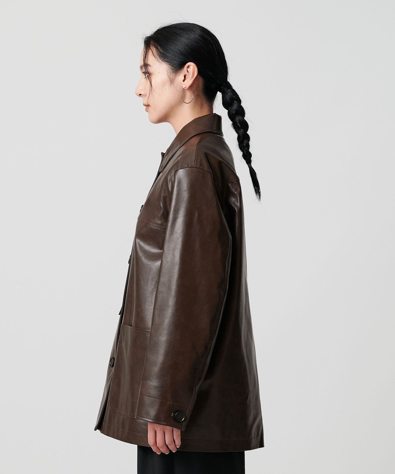 BEAUTY&YOUTH UNITED ARROWS｜レザーライク カバーオール ジャケット