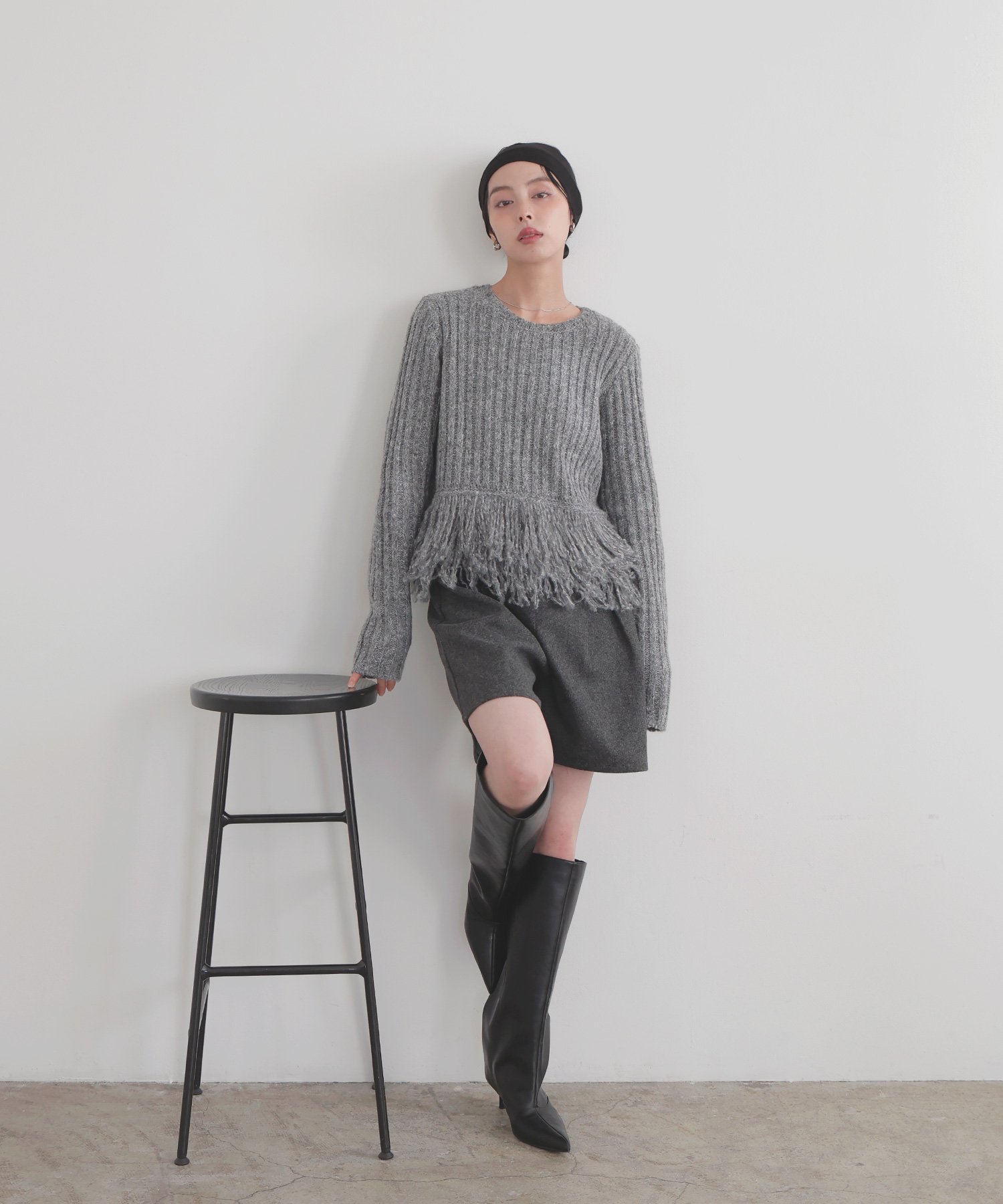 LIAN｜フリンジペプラムニット | Rakuten Fashion(楽天ファッション