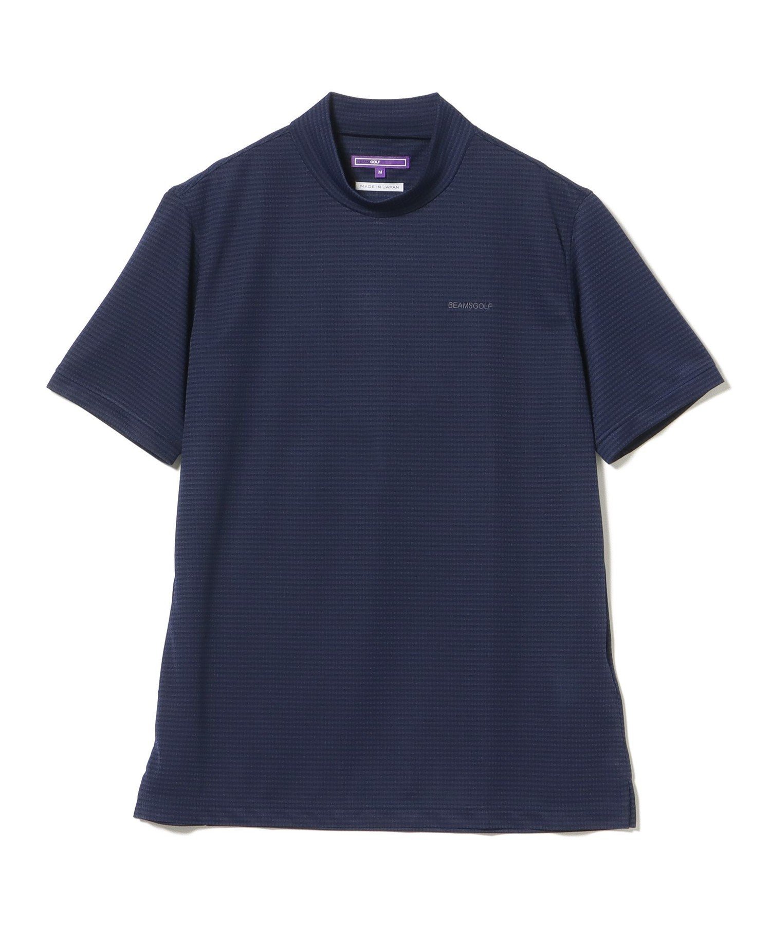 BEAMS GOLF｜PURPLE LABEL / ジャカードボーダー モックネックシャツ