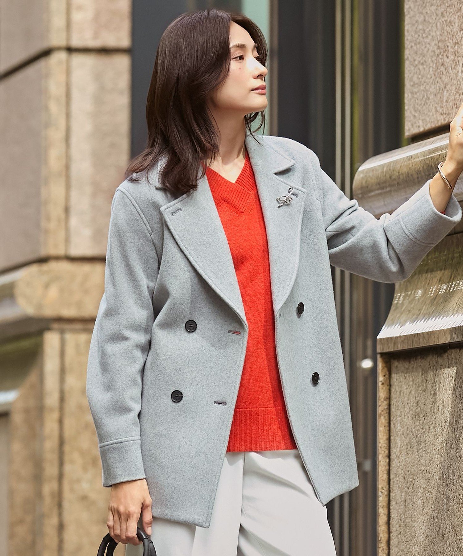 J.PRESS｜Jackal 140sソフトメルトン Pコート | Rakuten Fashion(楽天