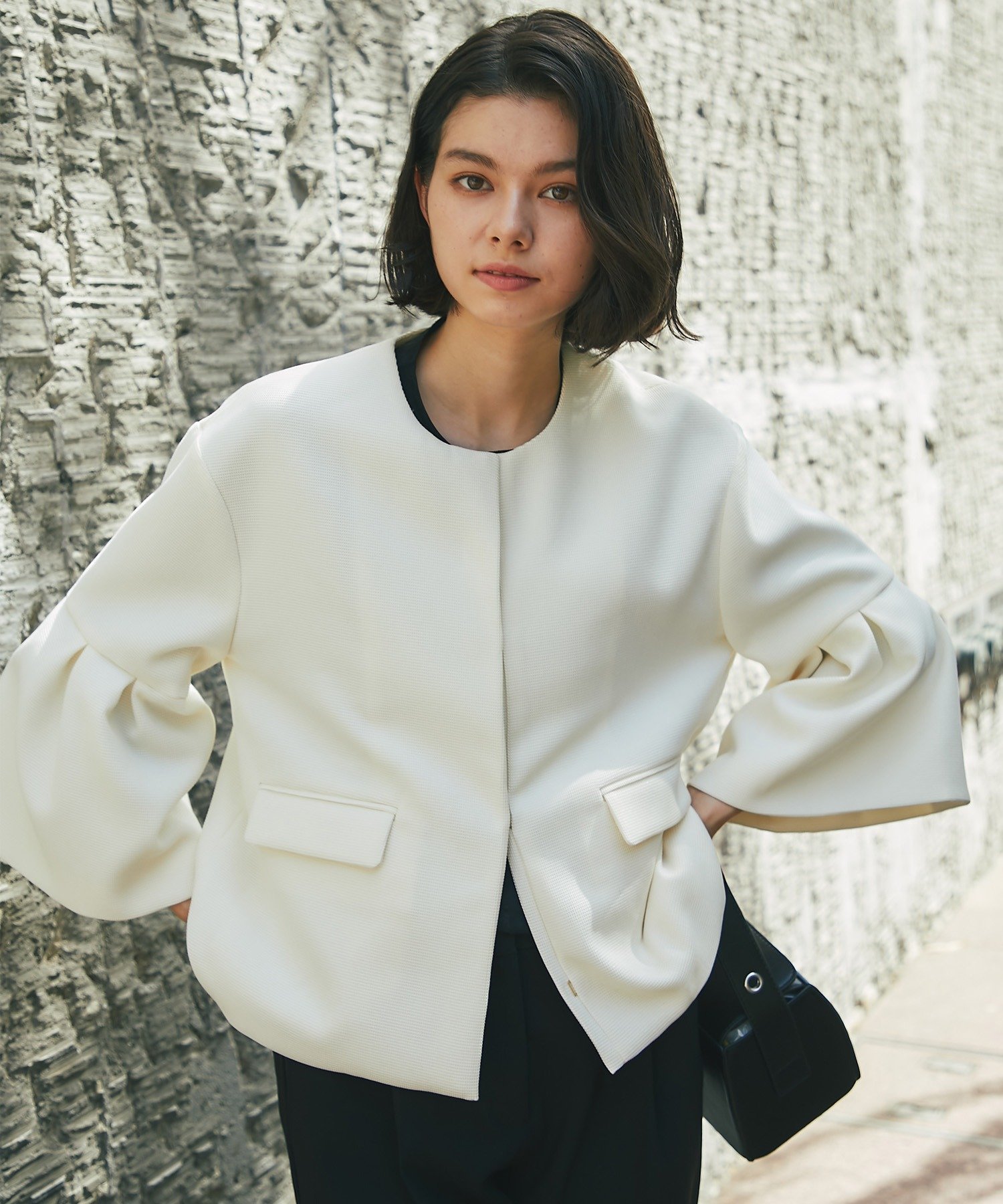 SMILE ORCHID｜ベルスリーブジャケット&スラックスパンツ2点セット