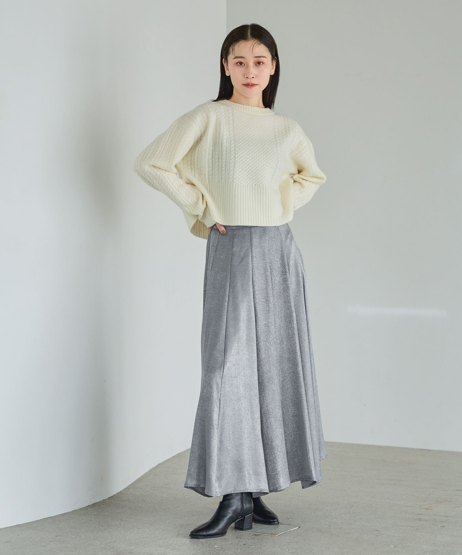 A part by｜ハクプリントキリカエフレアスカート | Rakuten Fashion