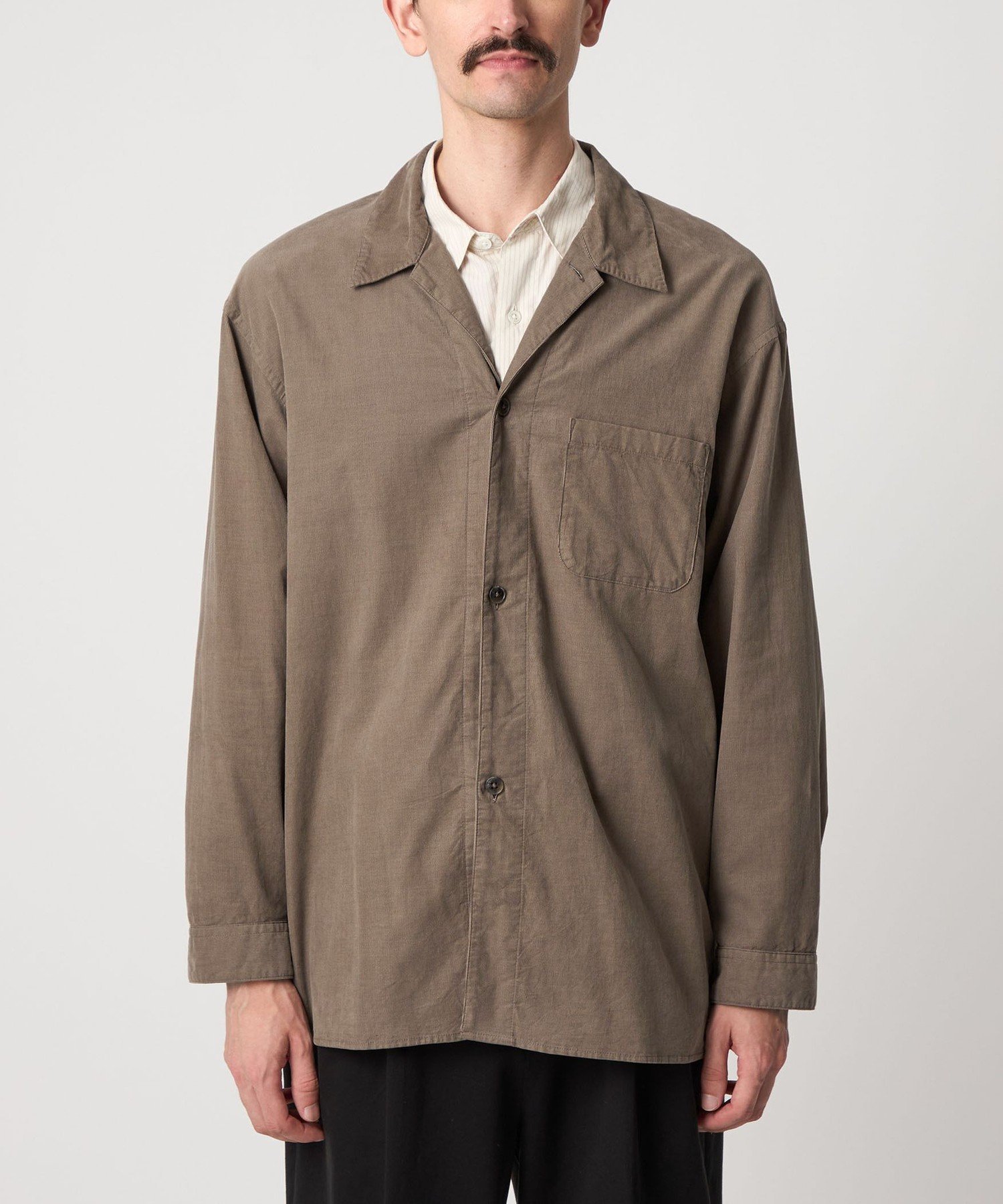 未使用タグ付き★スティーブンアラン　コーデュロイシャツ　ブラック　S STEVEN ALAN（スティーブンアラン） シャツ マイクロ コーデュロイ