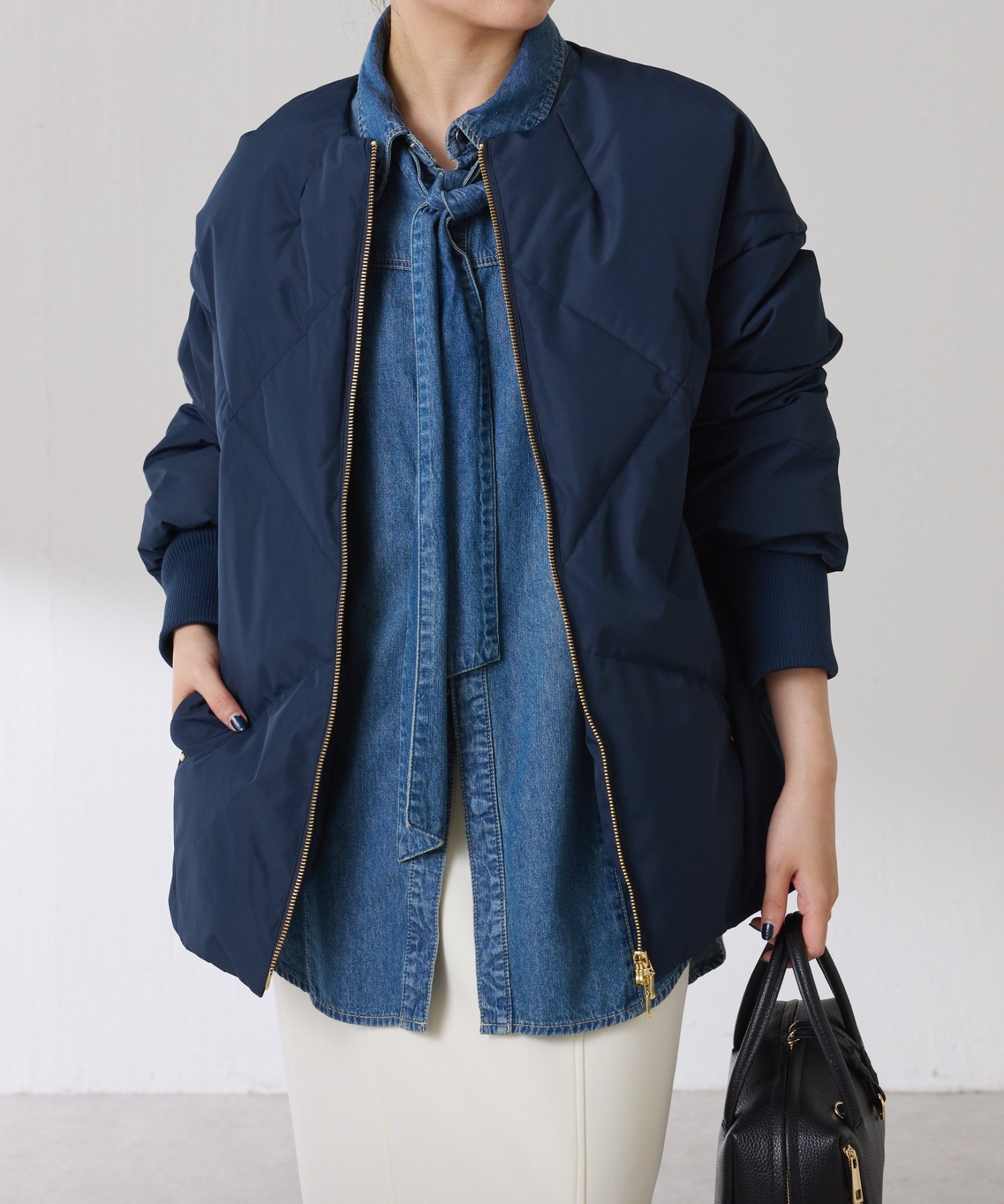 COLLAGE GALLARDAGALANTE｜ノーカラーダウンコート | Rakuten Fashion