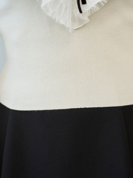 SNIDEL｜Sustainableレイヤードラッフルニットプルオーバー | Rakuten