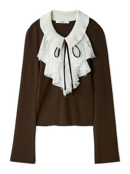 SNIDEL｜Sustainableレイヤードラッフルニットプルオーバー | Rakuten