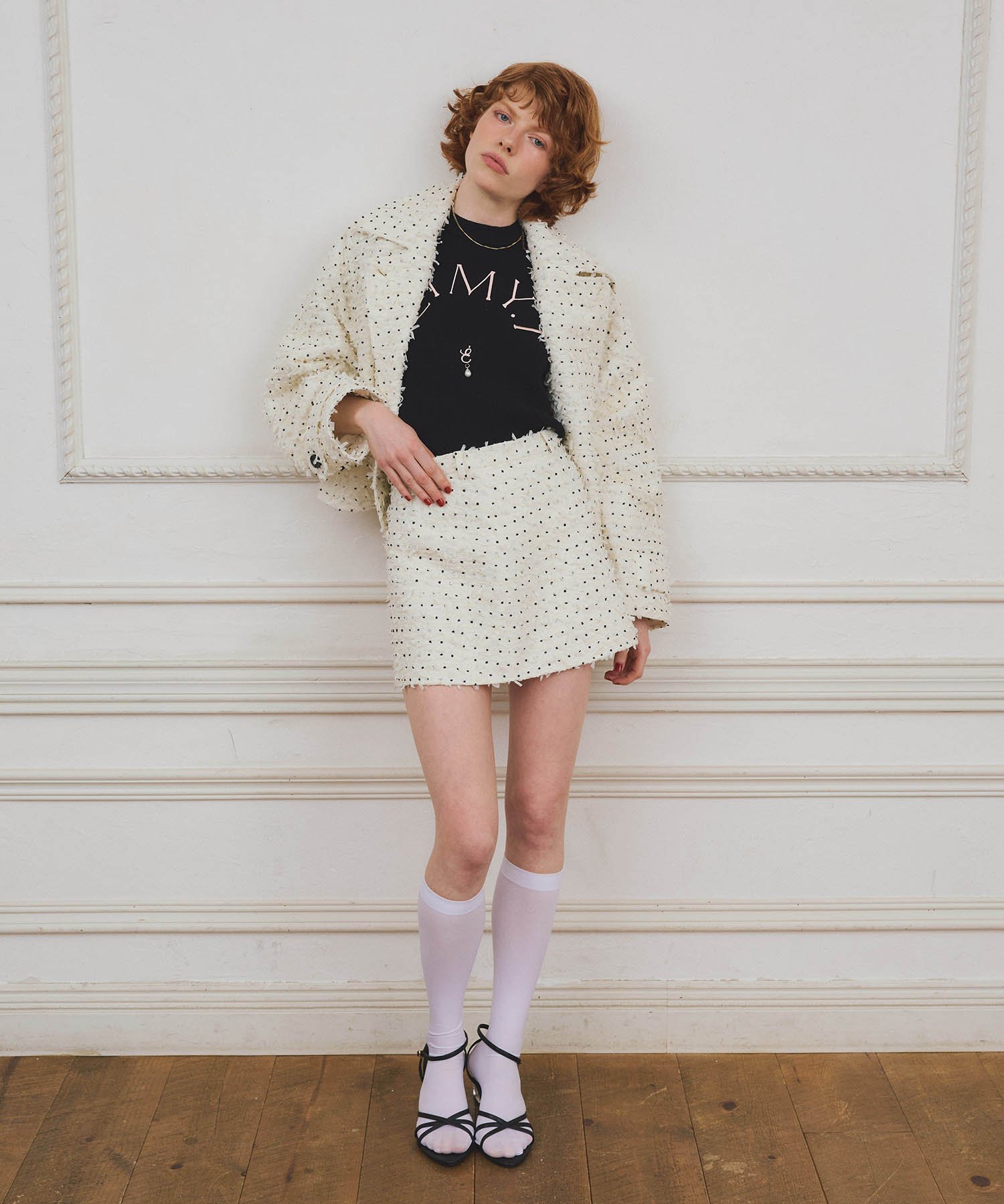 EIMY ISTOIRE｜ドットツイードミニスカート | Rakuten Fashion(楽天