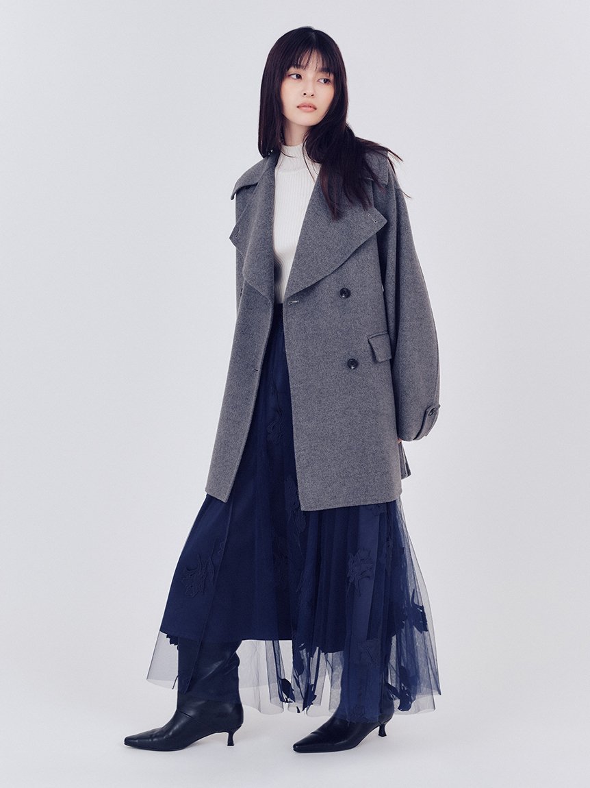 FRAY I.D｜ウールリバーミドルAラインコート | Rakuten Fashion(楽天