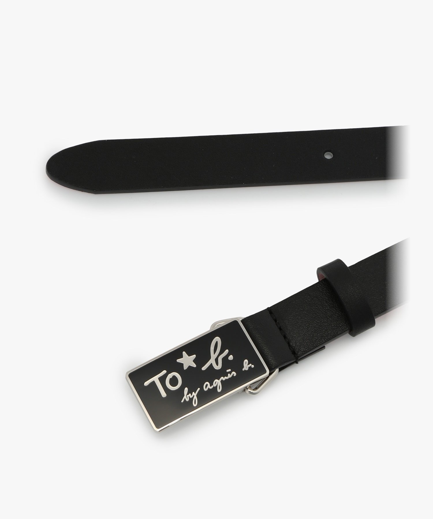 agnes b.｜ロゴバックル レザー ベルト | Rakuten Fashion(楽天