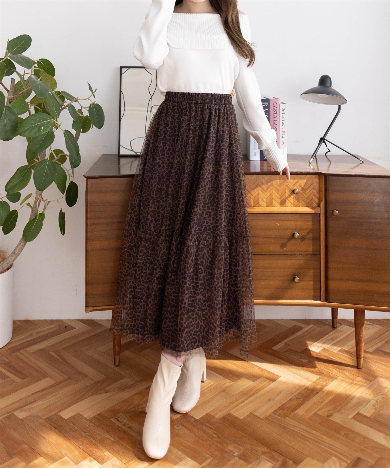 clear｜レオパード柄チュールロングスカート | Rakuten Fashion(楽天