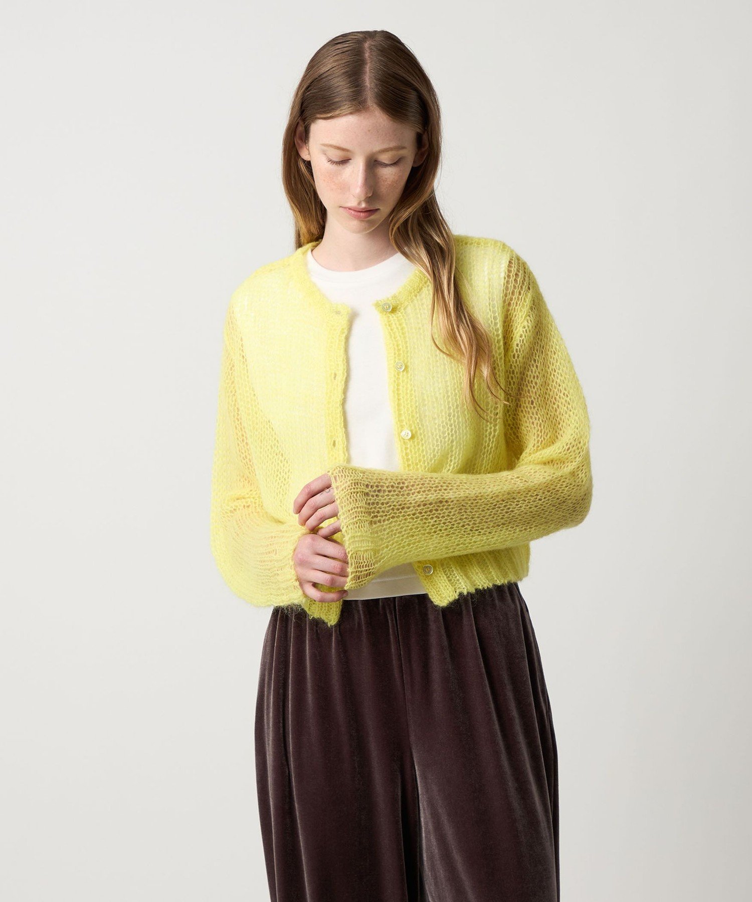 【美品】BEAUTY&YOUTH モヘヤ混 ニットカーディガン L BEAUTY&YOUTH UNITED ARROWS｜<Steven Alan>モヘヤ ミックス ニット