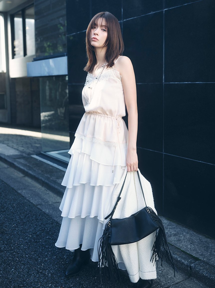 FRAY I.D｜アシメフリルティアードスカート | Rakuten Fashion(楽天