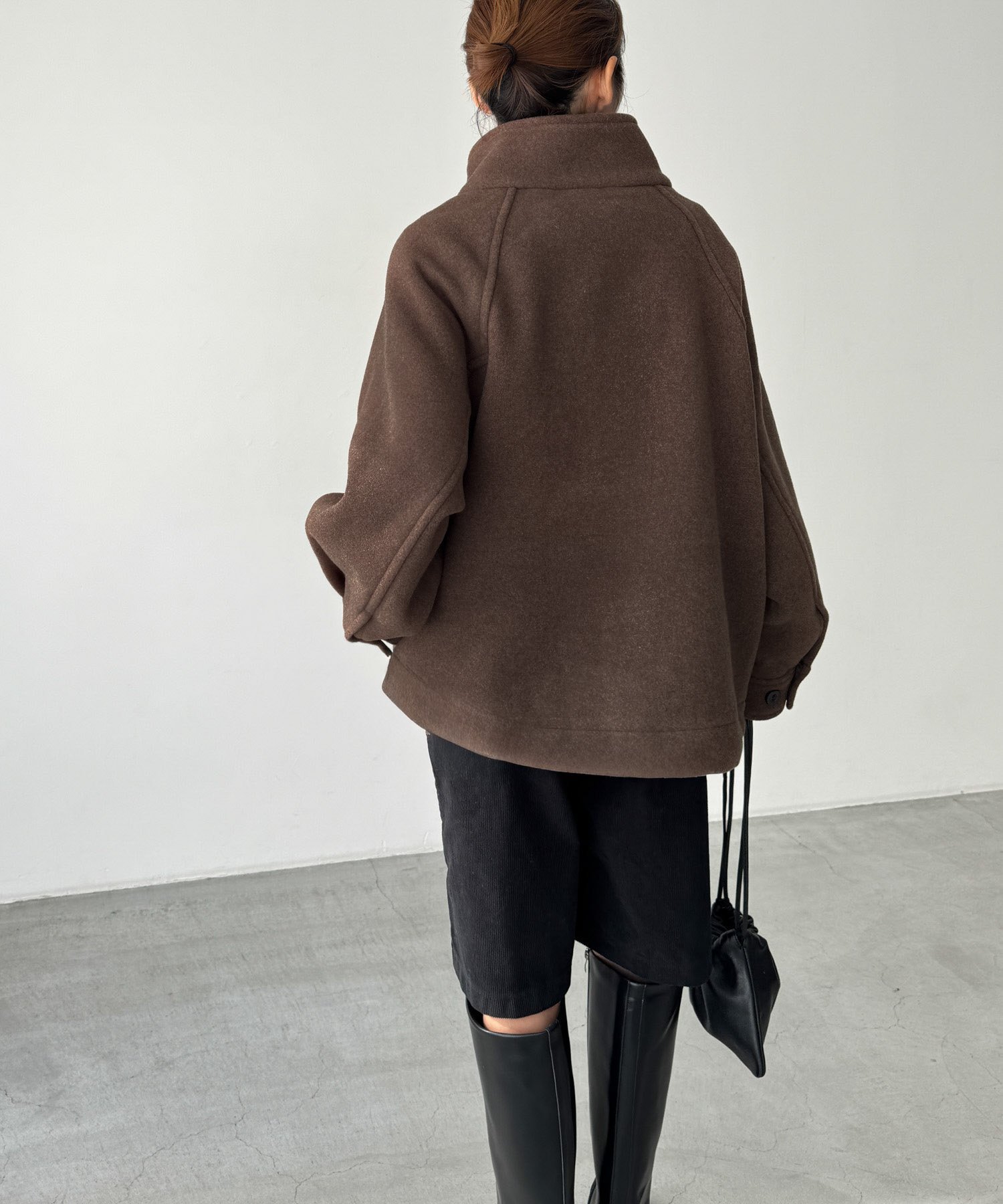 CANAL JEAN｜El mar ウールスタンドカラーダッフルジャケット