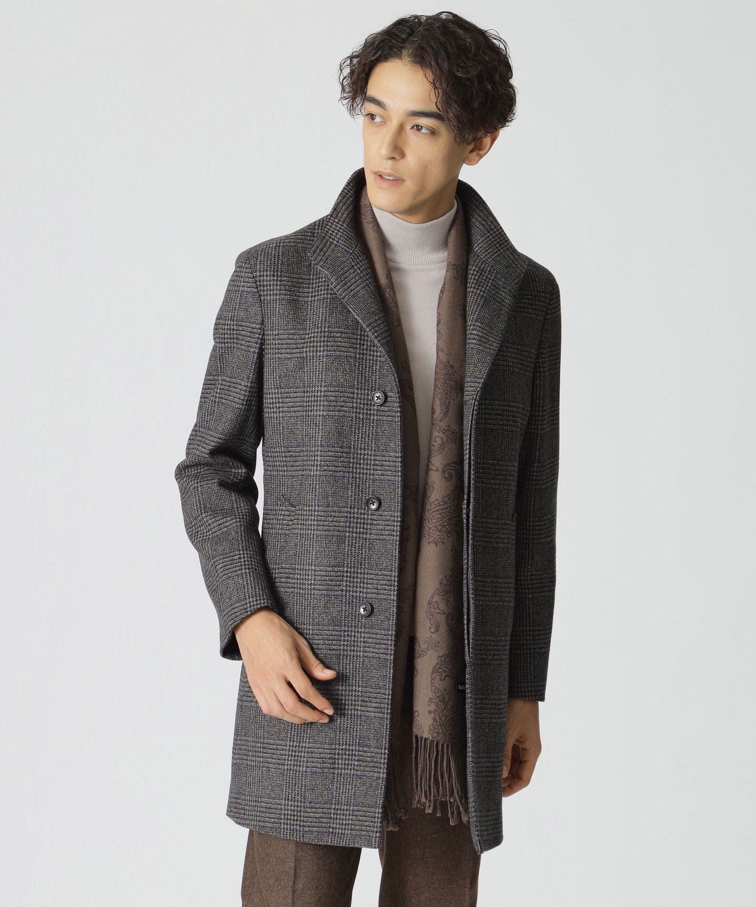 Paul Stuart｜【Nikkei magazine掲載】カシミヤ混スタンドカラーコート