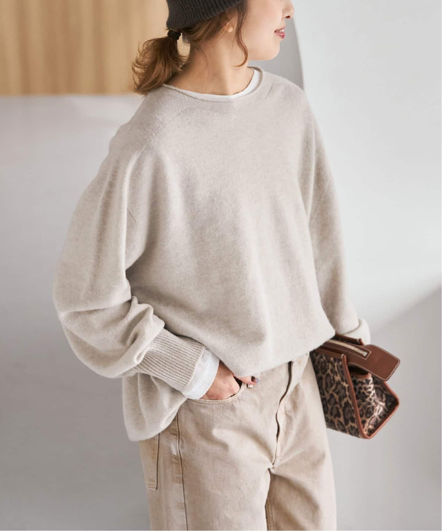 Spick & Span｜《追加》CHESSルーズボートネックプルオーバー