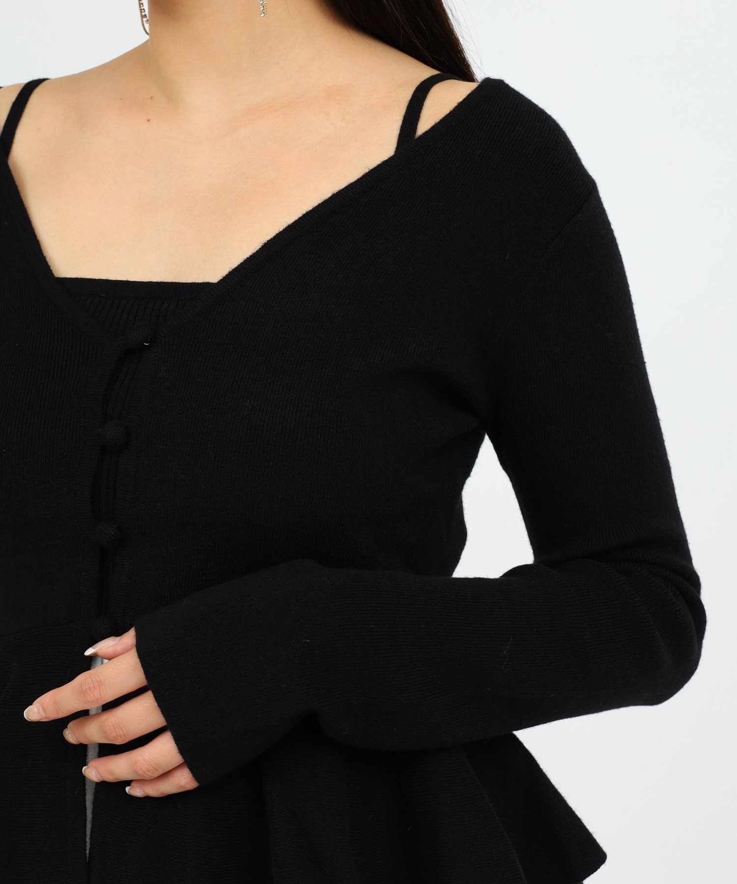 ROYAL PARTY｜ドッキングペプラムニットアンサンブル | Rakuten