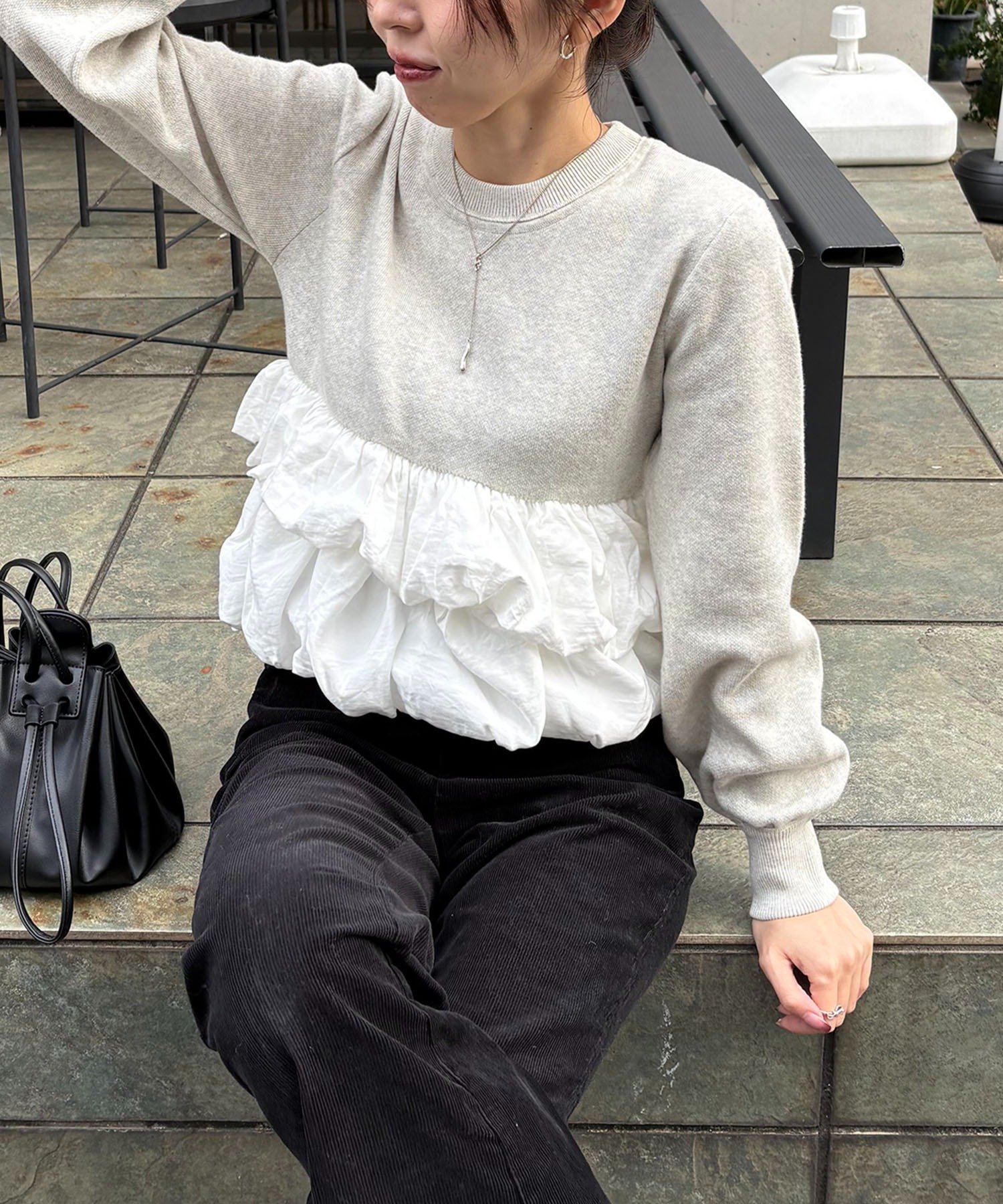 CAPRICIEUX LE'MAGE｜バルーンティアードプルオーバー | Rakuten