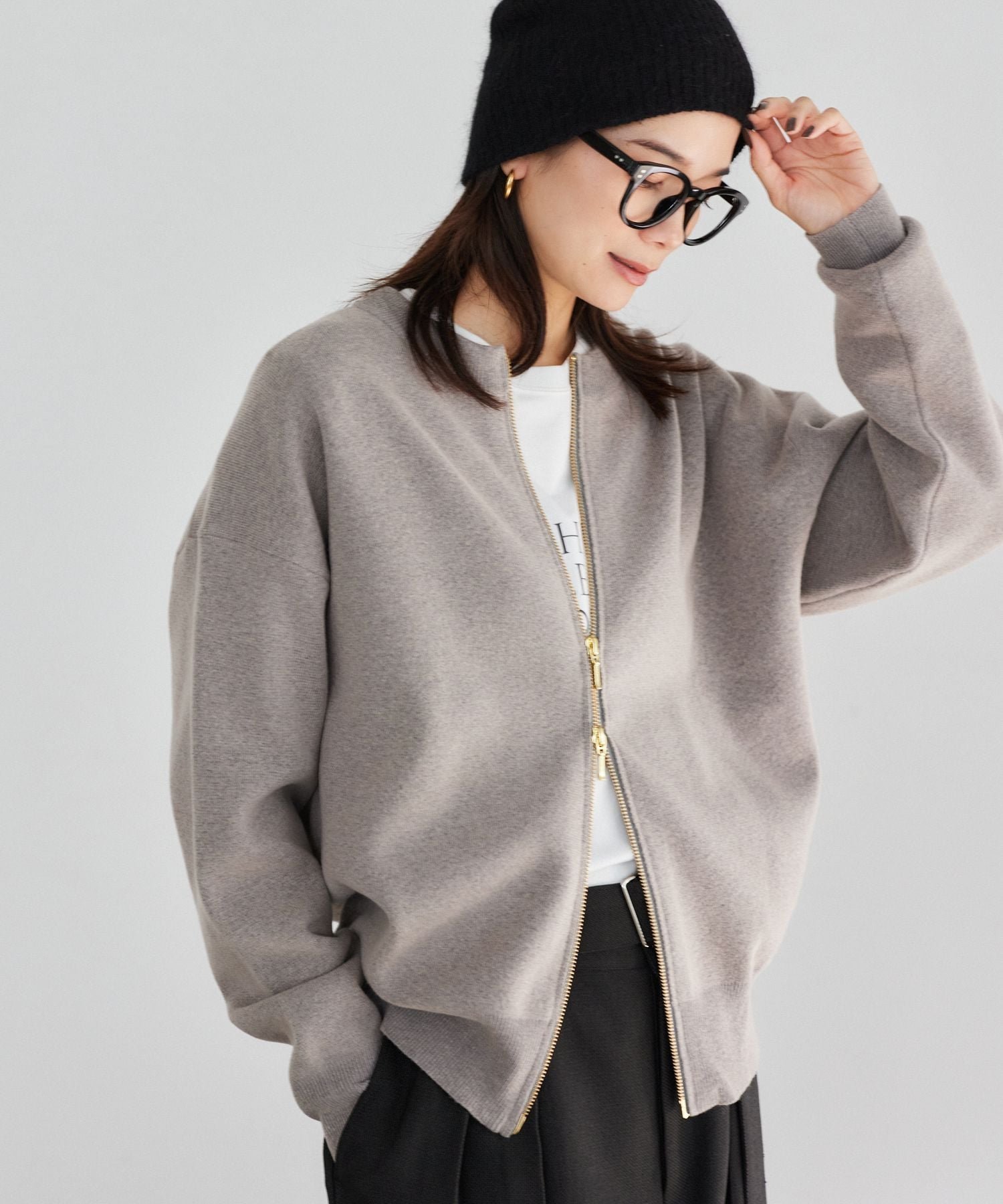 BARNYARDSTORM｜【WEB限定】ミラノリブZIPカーデ<セットアップ対応