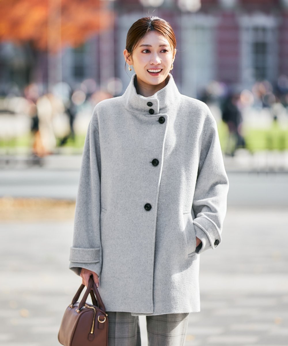 a.v.v｜スタンドカラーミディコート | Rakuten Fashion(楽天