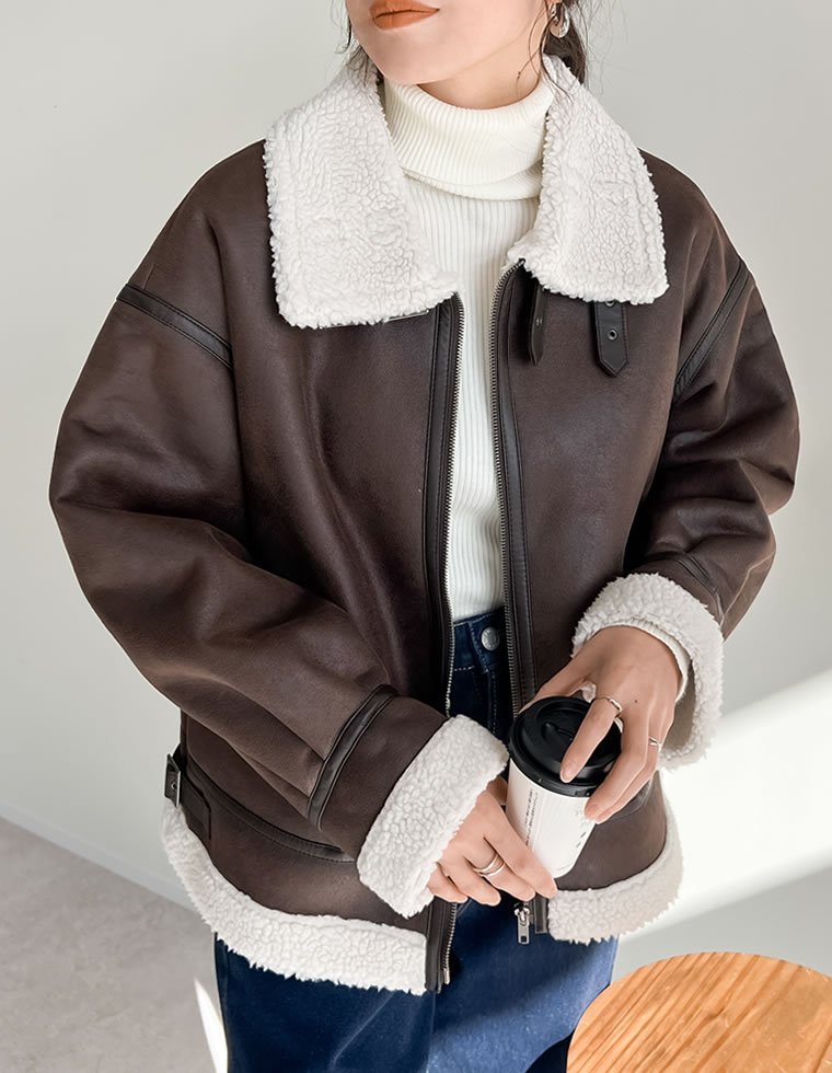 Re:EDIT｜フェイクレザーボンバージャケット | Rakuten Fashion(楽天