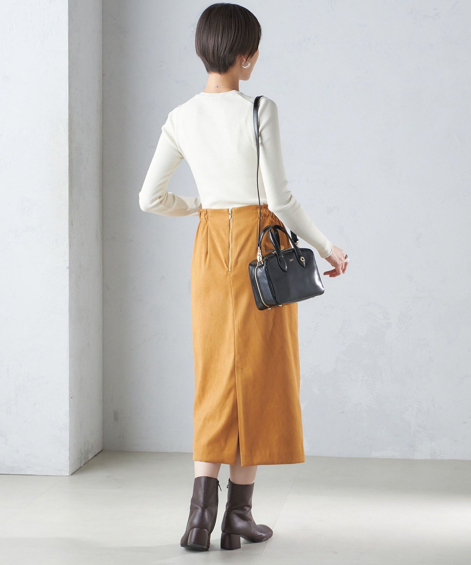 EVERYDAY I LIKE. スエードタイトスカート　36 スエードライク タイトスカート ‐ウォッシャブル‐