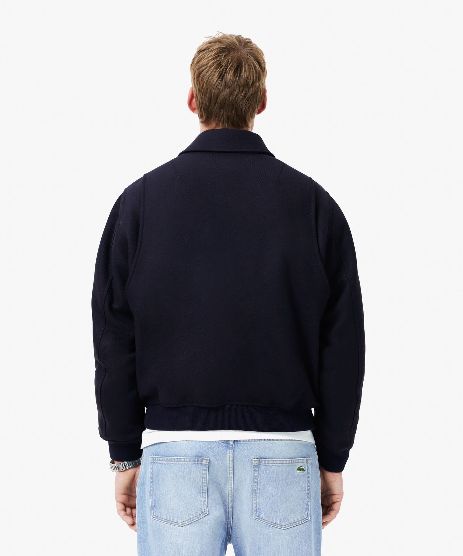 新品LACOSTE中綿 ウールジャケット サイズ48 新品LACOSTE中綿 ウール