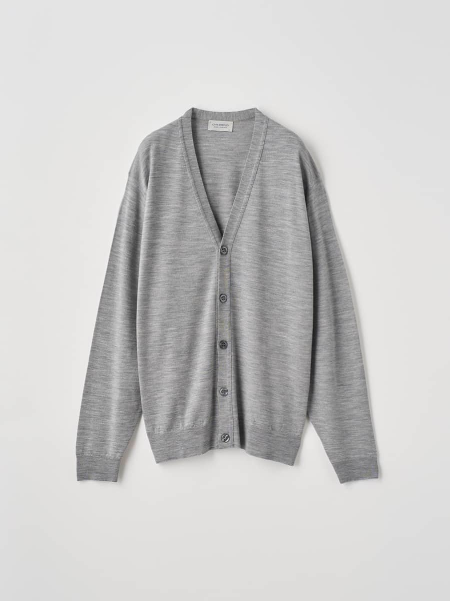JOHN SMEDLEY｜Vネック長袖ニットカーディガン | HALIN | 30G MODERN
