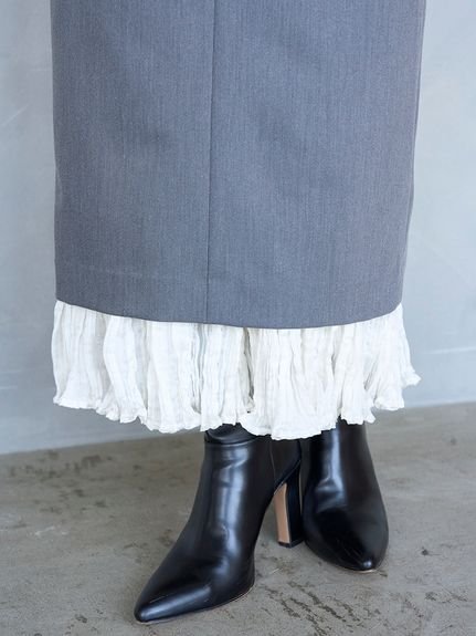 SNIDEL｜プリーツドッキングナロースカート | Rakuten Fashion(楽天