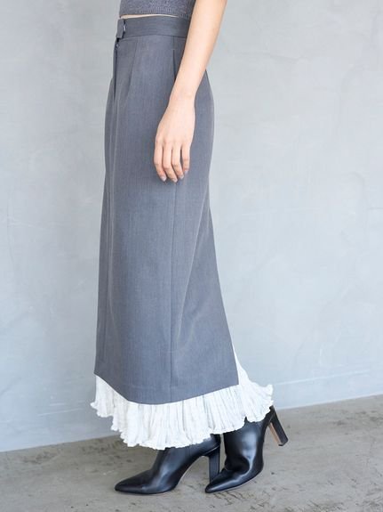 SNIDEL｜プリーツドッキングナロースカート | Rakuten Fashion(楽天