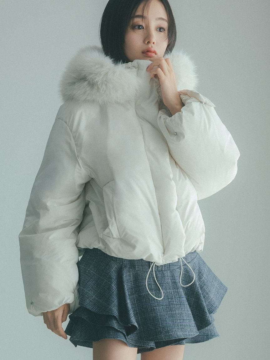 SNIDEL｜【WEB限定カラーあり】西川フードファーショートダウン