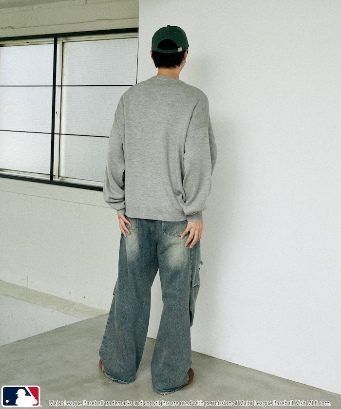 FREAK'S STORE｜別注MLB HENRY NECK KNIT TOPS /ヘンリーネックニット