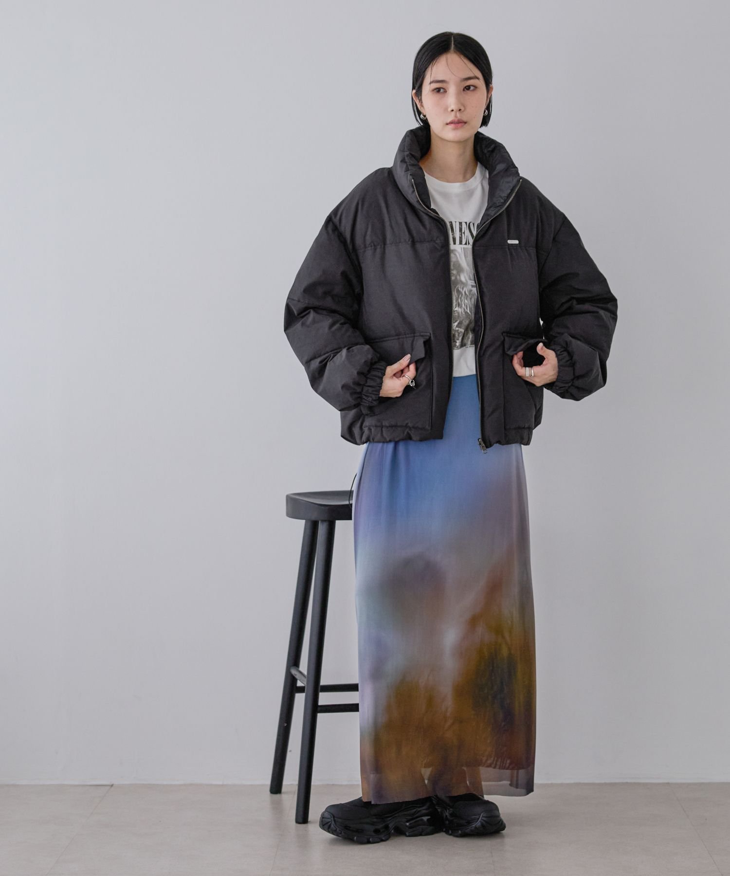 JEANASIS｜リバーシブルボリュームスタンドパファーコート | Rakuten