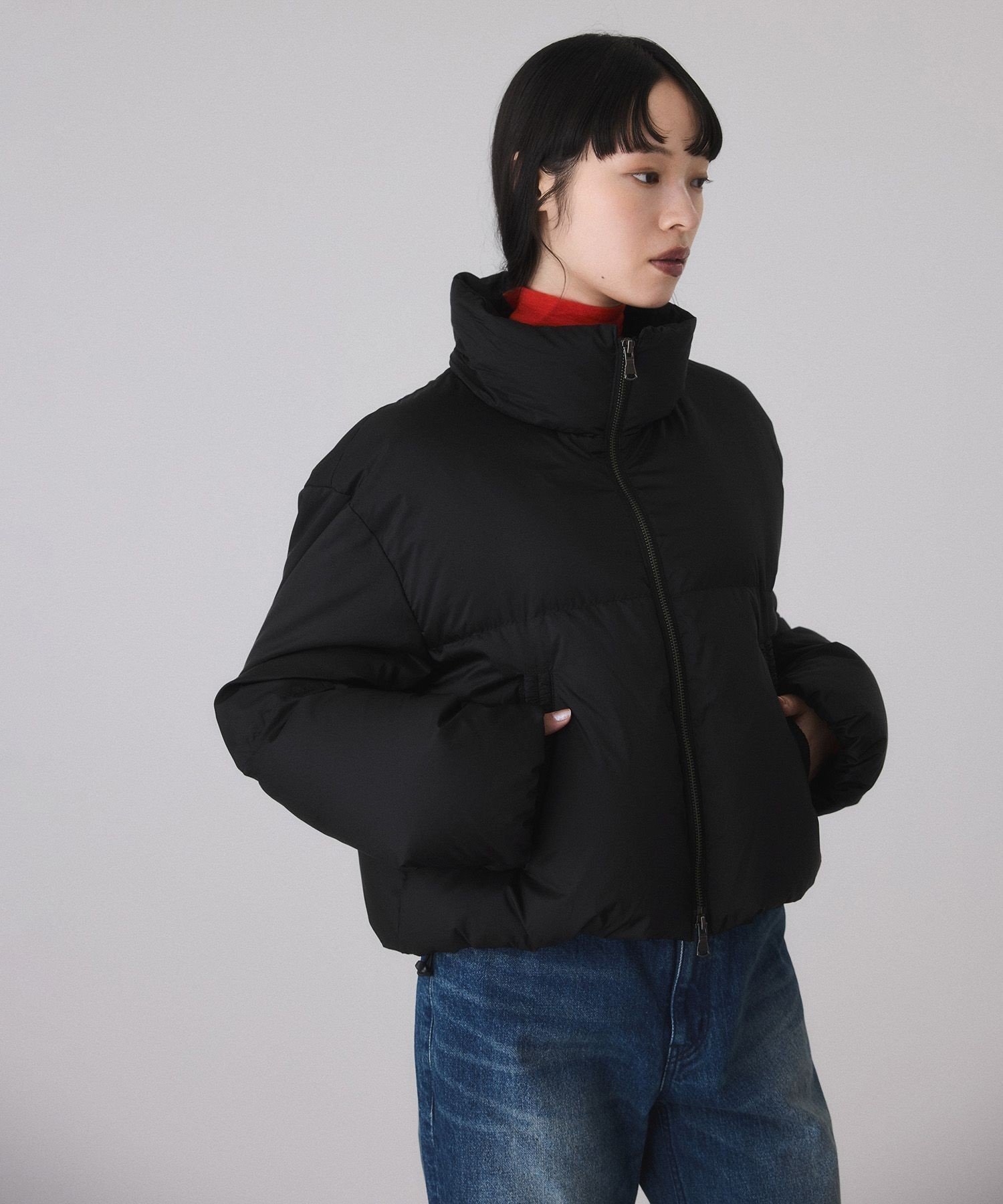 ADAM ET ROPE'｜【サステナブル】2WAYフーディショートダウン/撥水