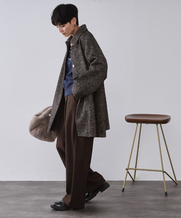 OPAQUE.CLIP｜ヘリンボーンステンカラーコート | Rakuten Fashion(楽天