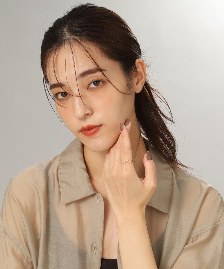 COCOSHNIK｜K10ダイヤモンド ダイヤゴナルライン リング | Rakuten