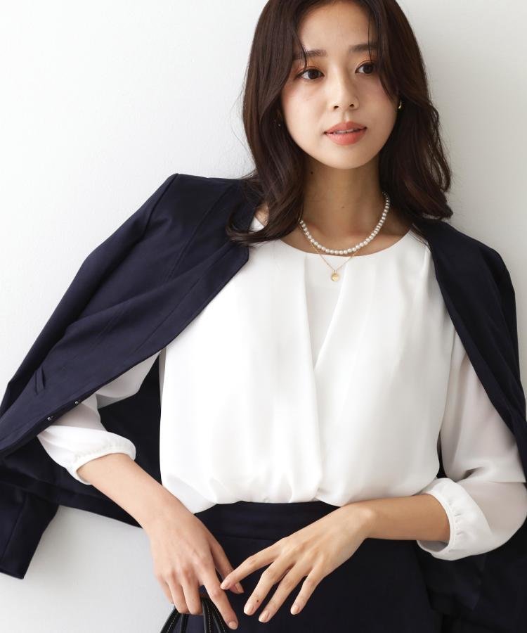 COUP DE CHANCE｜【洗える/日本製/通勤】カシュクール風ブラウス
