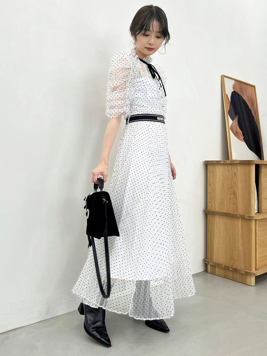 LILY BROWN｜【LILY BROWN×MARY QUANT】ベルト付きドットチュール