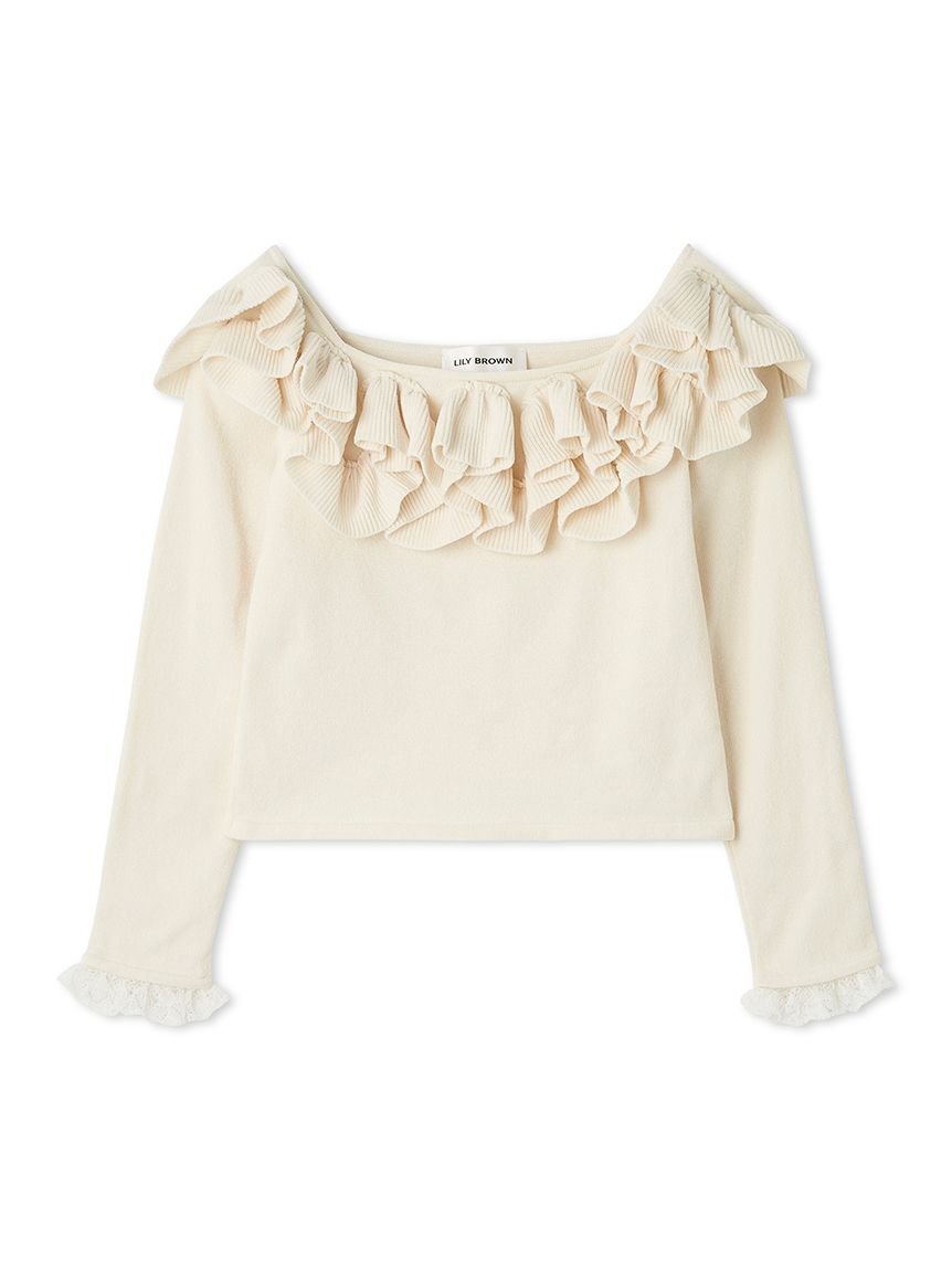 LILY BROWN｜モールフリルニットトップス | Rakuten Fashion(楽天