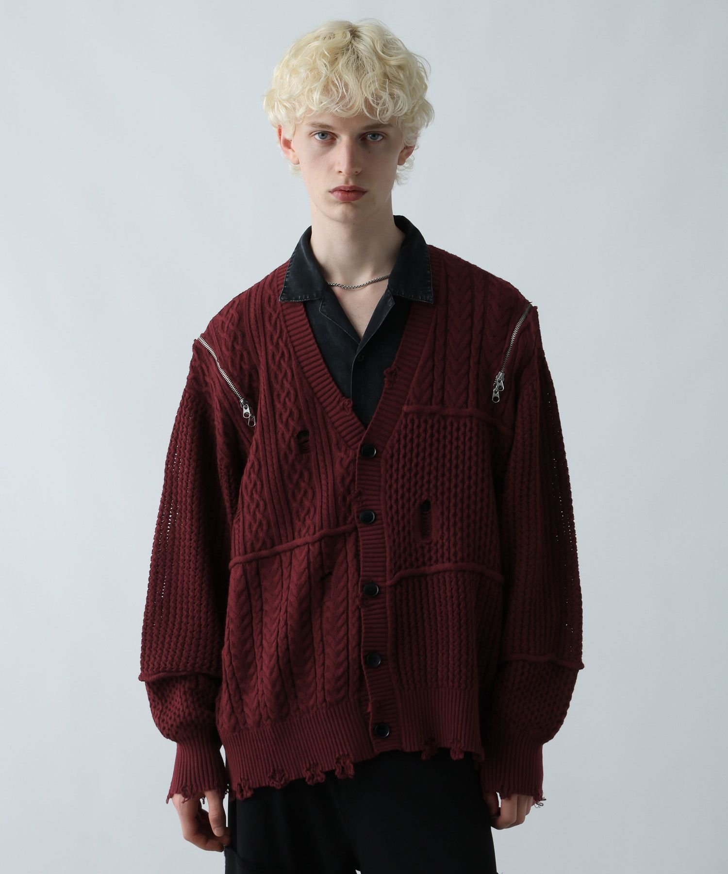 HARE｜BIGダメージZIPカーディガン | Rakuten Fashion(楽天