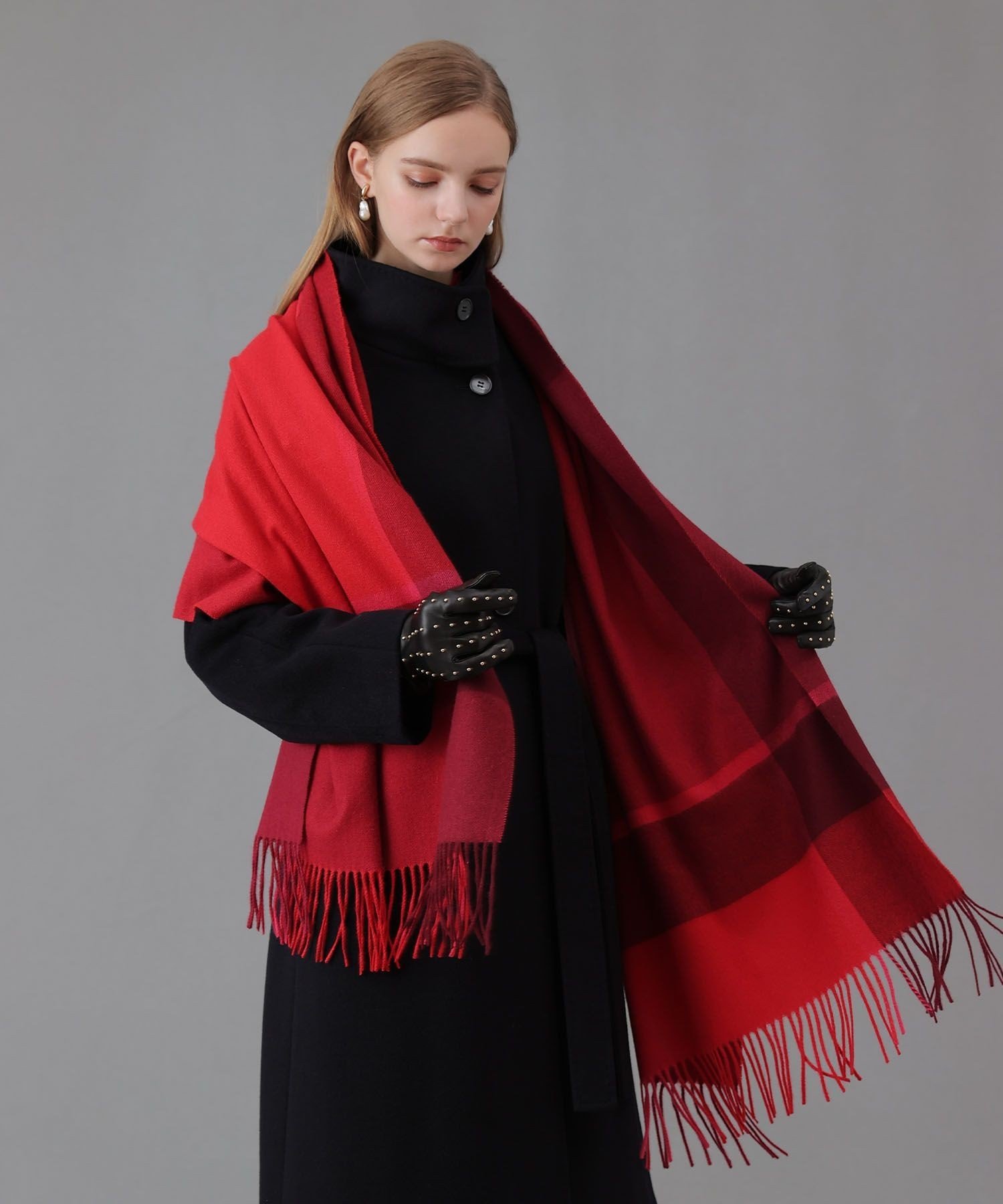 ANAYI｜パネルチェックカシミヤストール | Rakuten Fashion(楽天