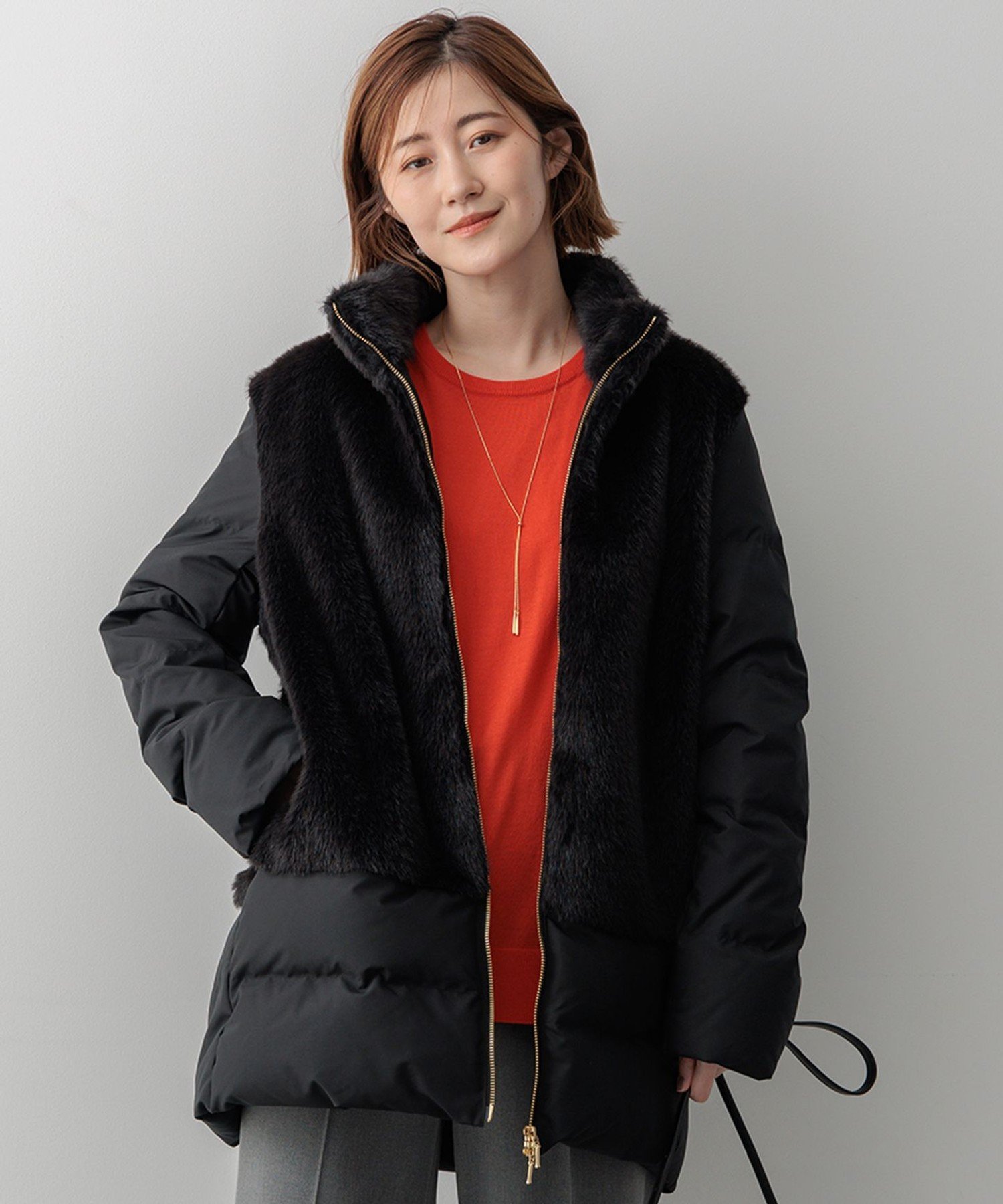 23区｜ECOPEL エコファーコンビ ダウンコート | Rakuten Fashion(楽天