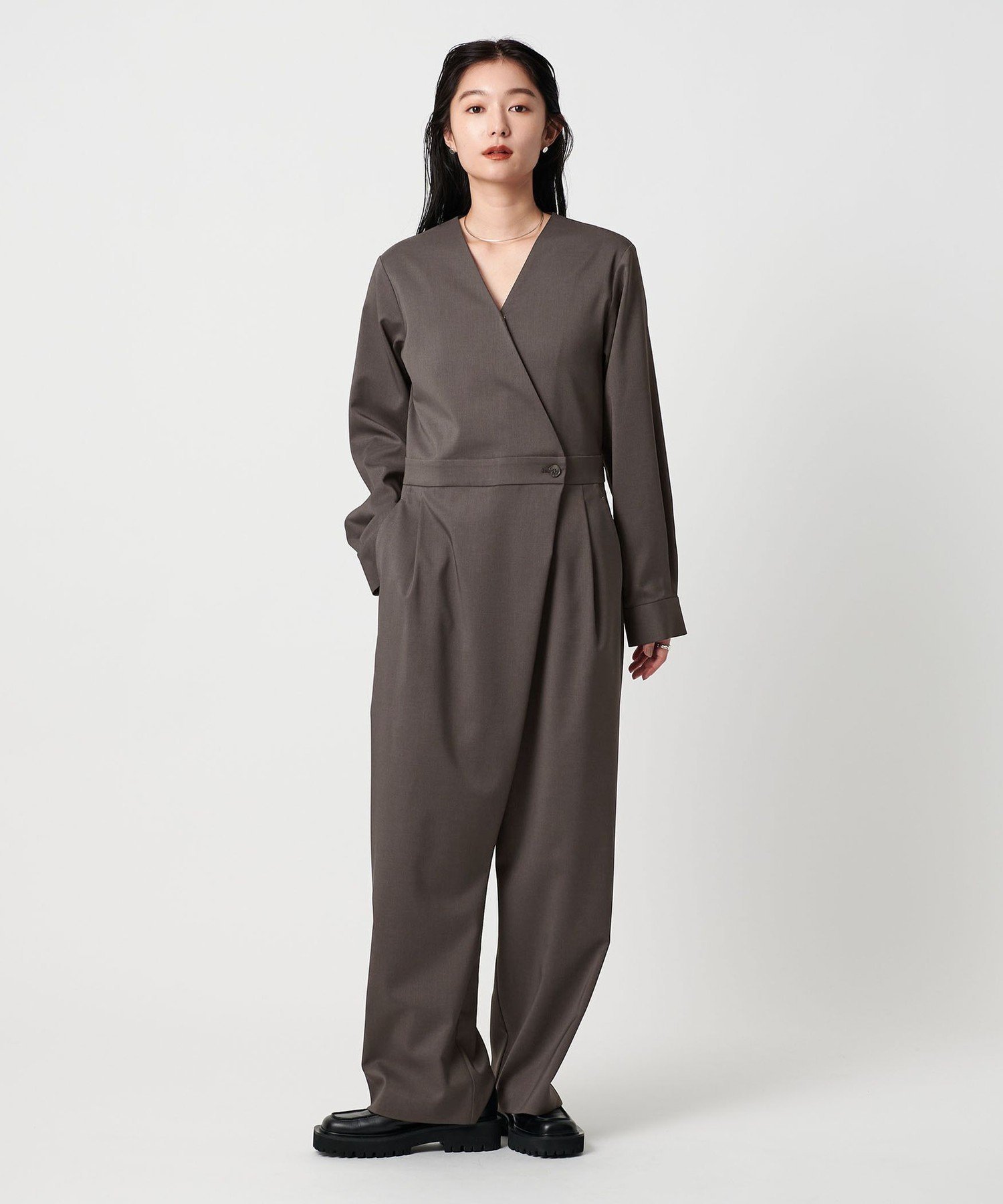 ＜MARW UNITED ARROWS＞Vネック ラップ オールインワン UNITED ARROWS｜<MARW UNITED ARROWS>Vネック ラップ オールインワン