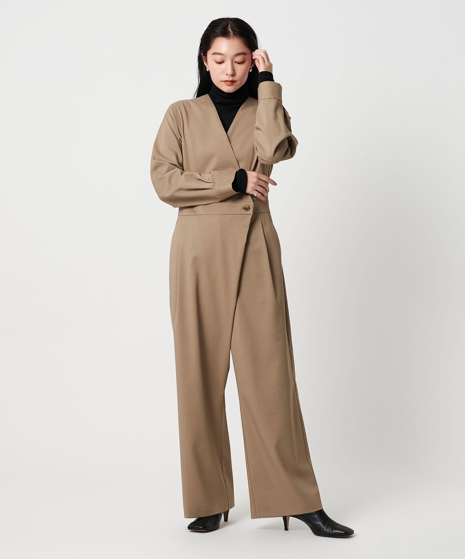 ＜MARW UNITED ARROWS＞Vネック ラップ オールインワン UNITED ARROWS｜<MARW UNITED ARROWS>Vネック ラップ オールインワン