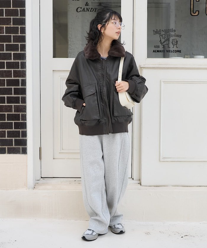 FREAK'S STORE｜2way フェード加工 ファー襟レザレットブルゾン 25AW